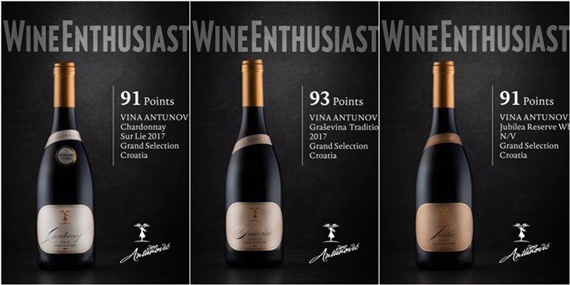 WINE ENTHUSIAST Velika postignuća za tri vina Jasne Antunović