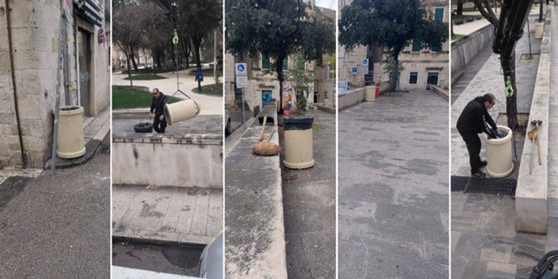 ŽURNA INTERVENCIJA Parkovi i nasadi razbijene koševe zamijenili novima