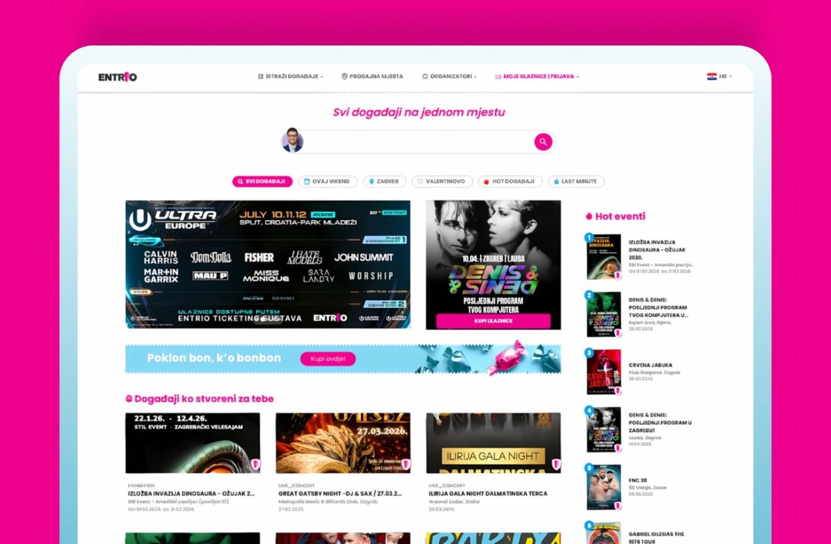 Revolucija ulaznica na Entrio.hr: Od danas baš svi događaji na jednom mjestu