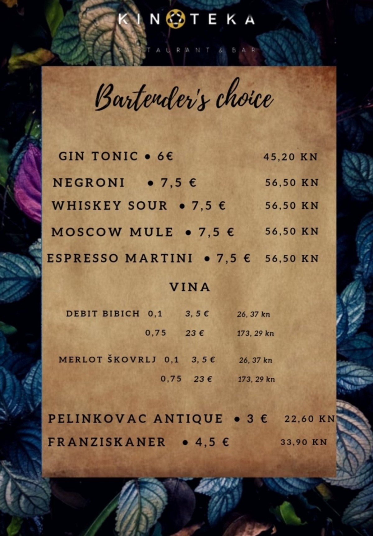 Ekskluzivno: Kinoteka food and bar vas pozivaju u centar grada 