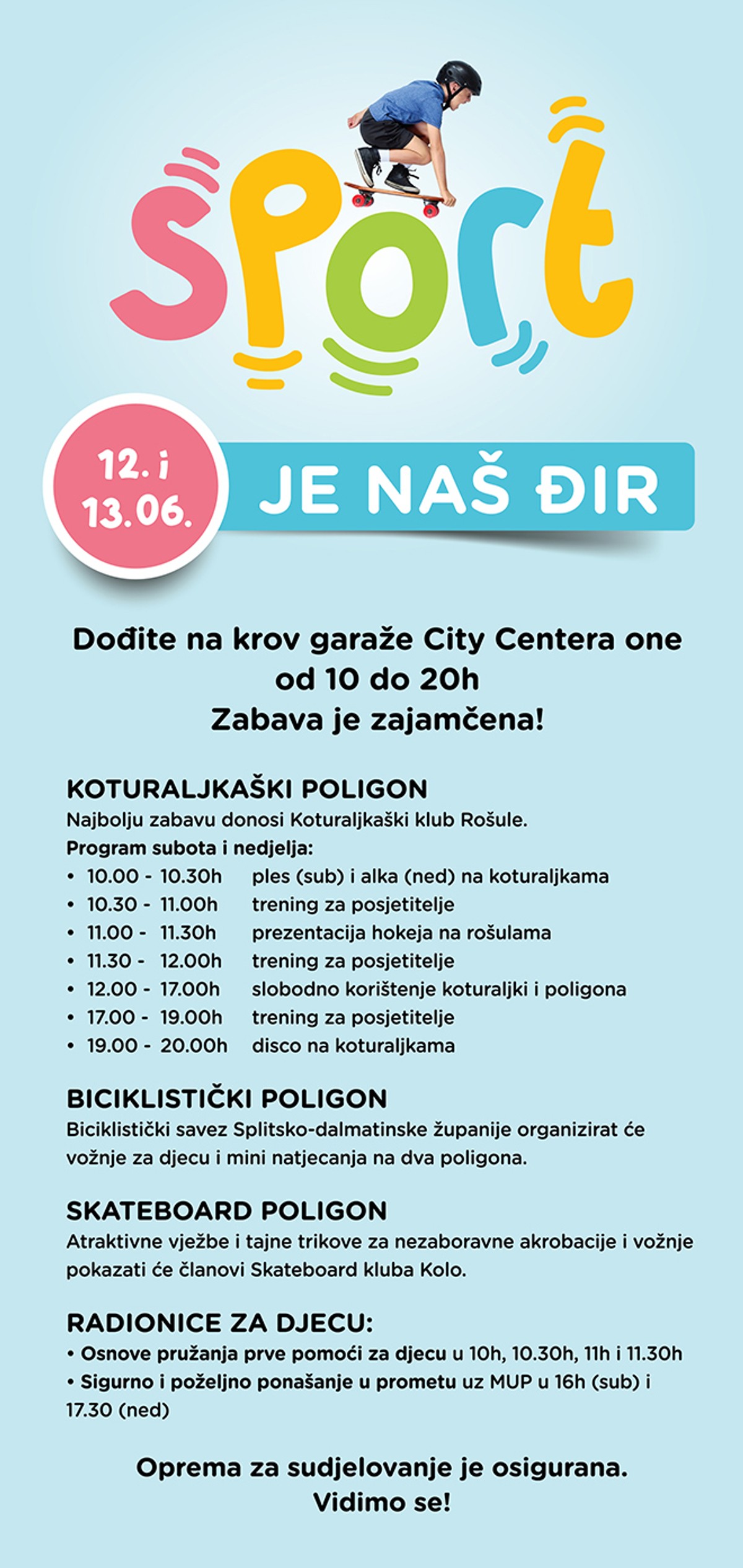 Ne propustite sportski vikend u City Centeru one