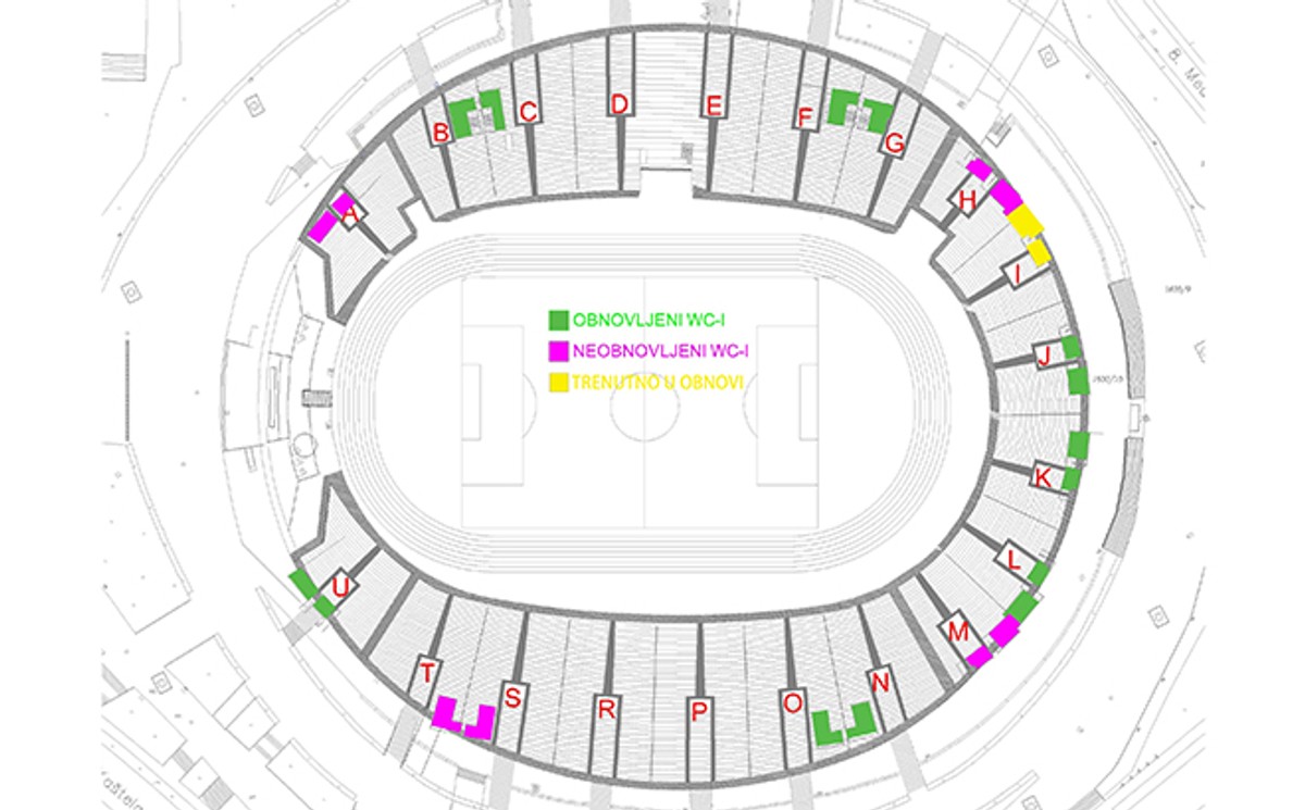 Hajduk je odmah po završetku polusezone nastavio s obnovom sanitarnih čvorova