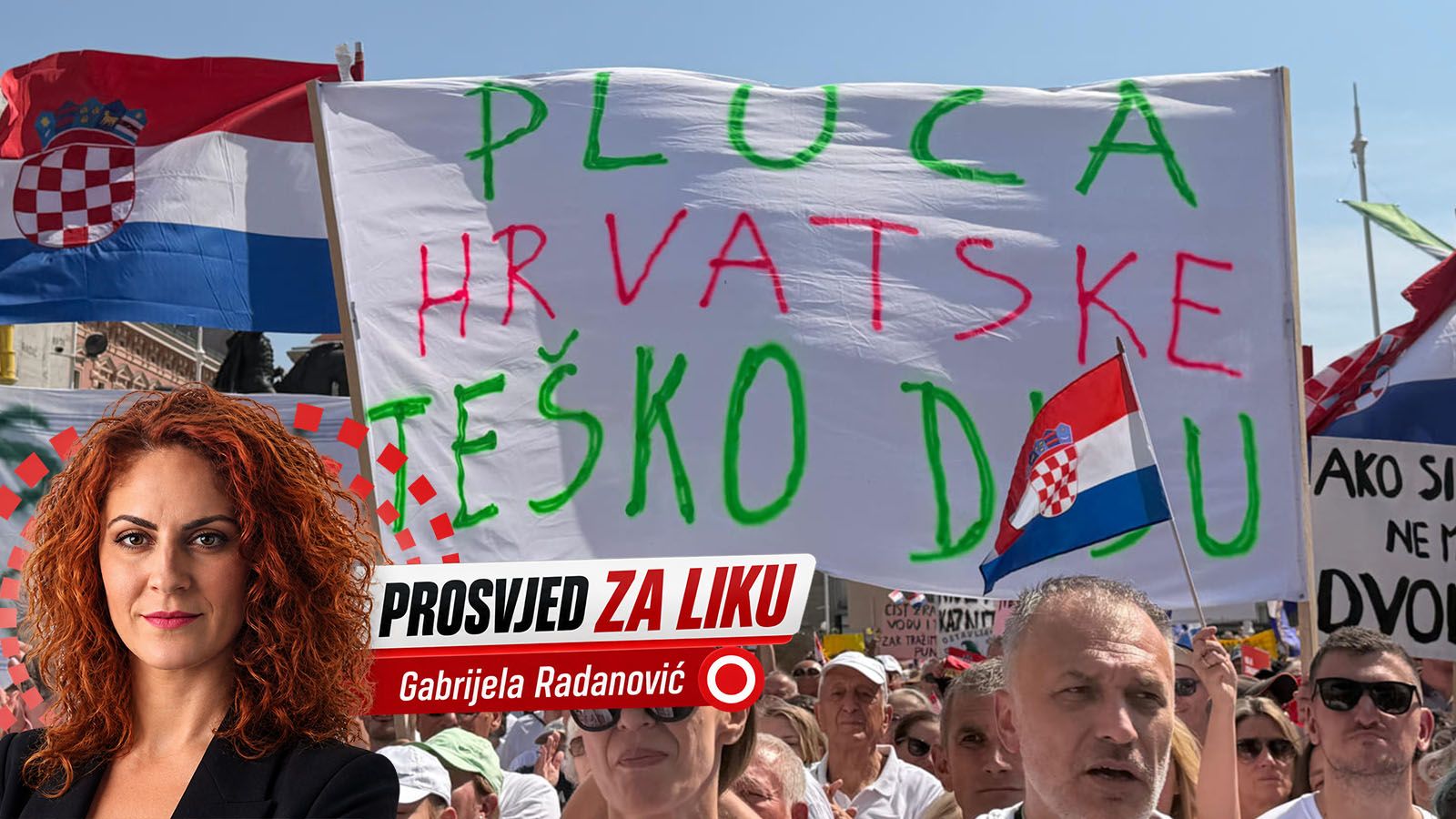 VIDEO Prosvjed završen uz pjesmu Vice Vukova, a posljednjom rečenicom poručili što je domoljublje