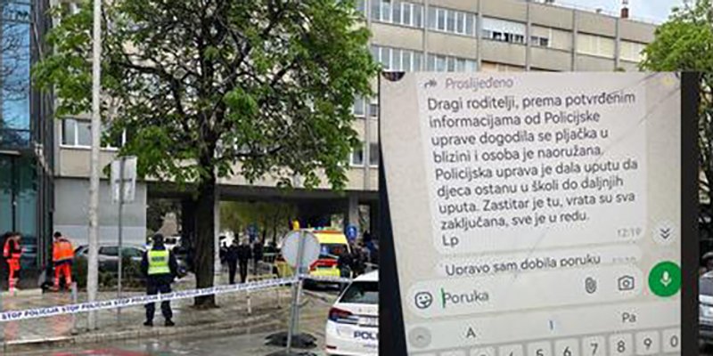 BRZA REAKCIJA Zbog dojave o pljački ravnateljica obližnje škole nije puštala djecu van