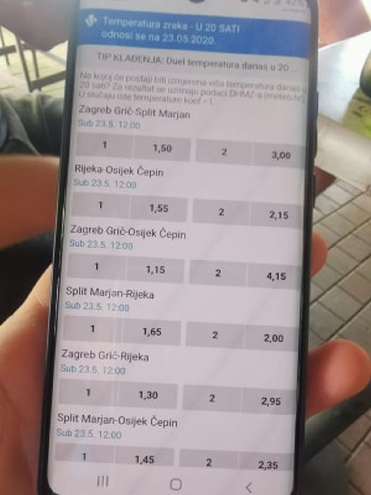 NEVJEROJATNO: Kladionica u ponudu uvrstila temperature u hrvatskim gradovima!