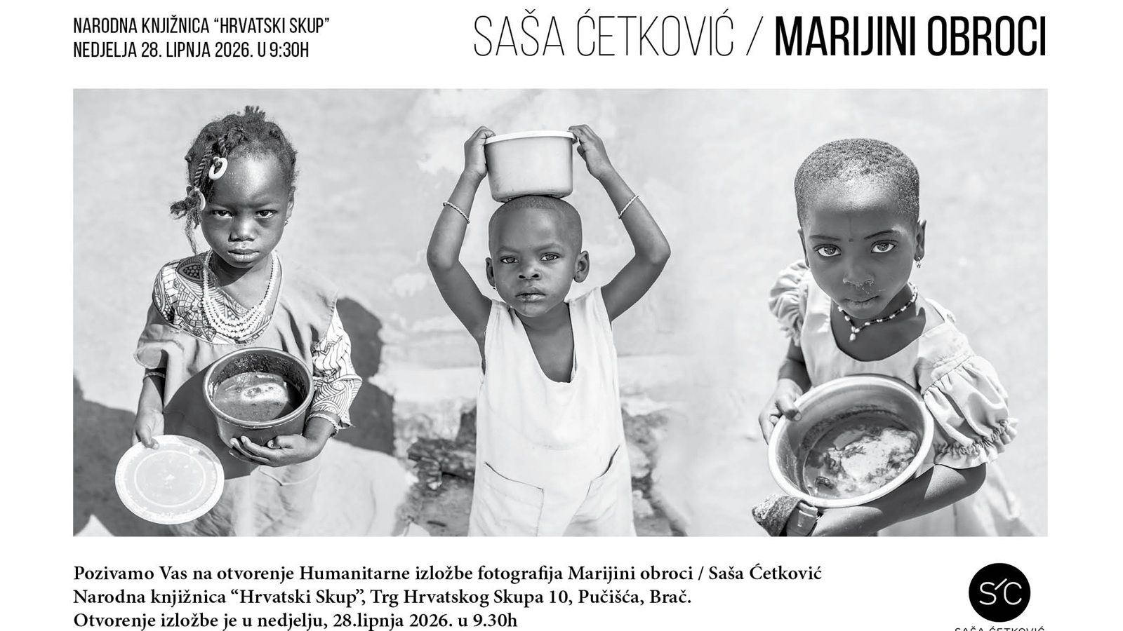 BRAČ: U Pučišćima se otvara humanitarna izložba fotografija 'Marijini obroci / Saša Ćetković'