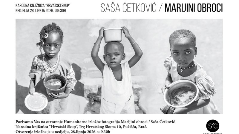 BRAČ: U Pučišćima se otvara humanitarna izložba fotografija 'Marijini obroci / Saša Ćetković'