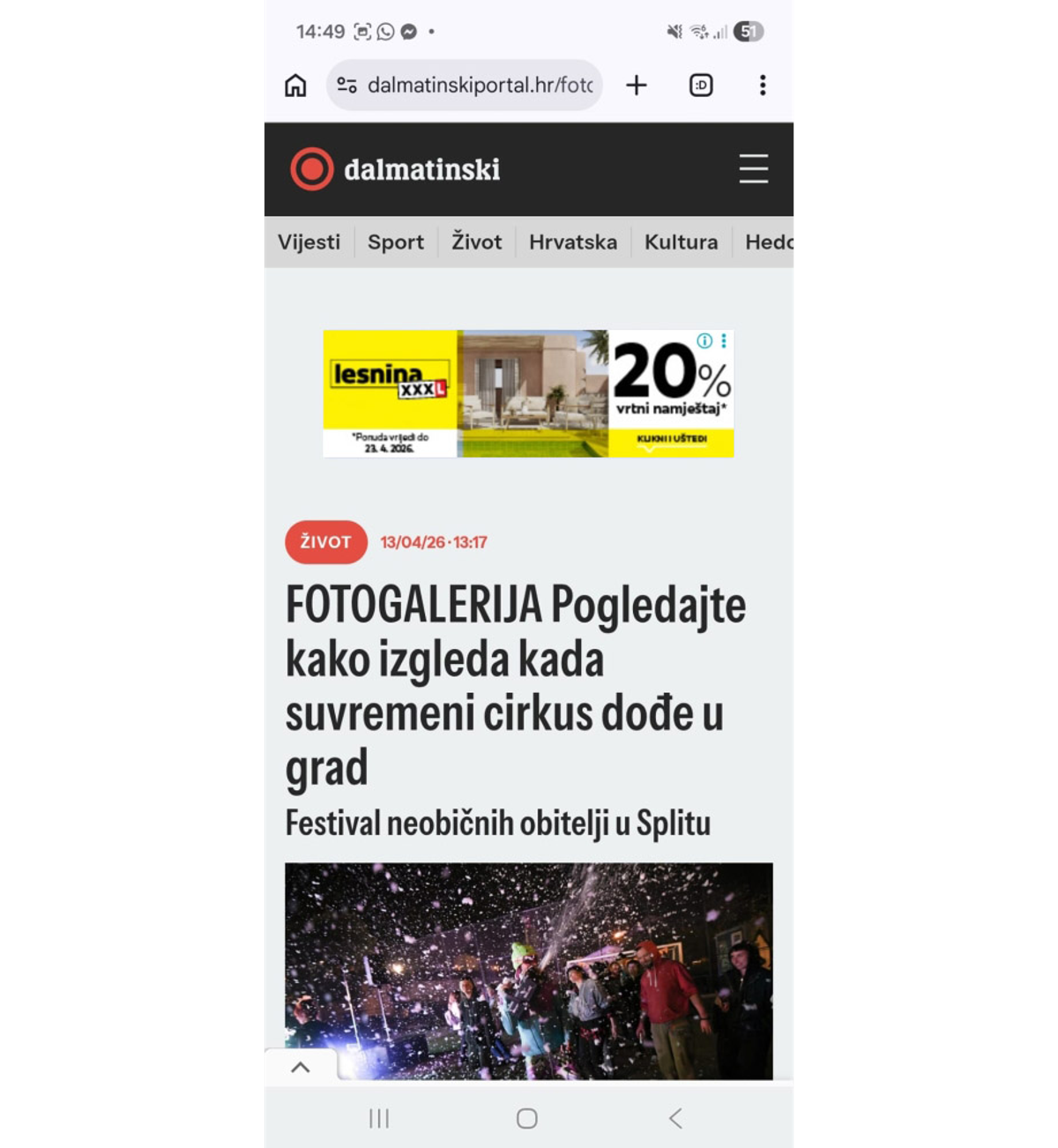 Cjenik oglašavanja na Dalmatinskom portalu