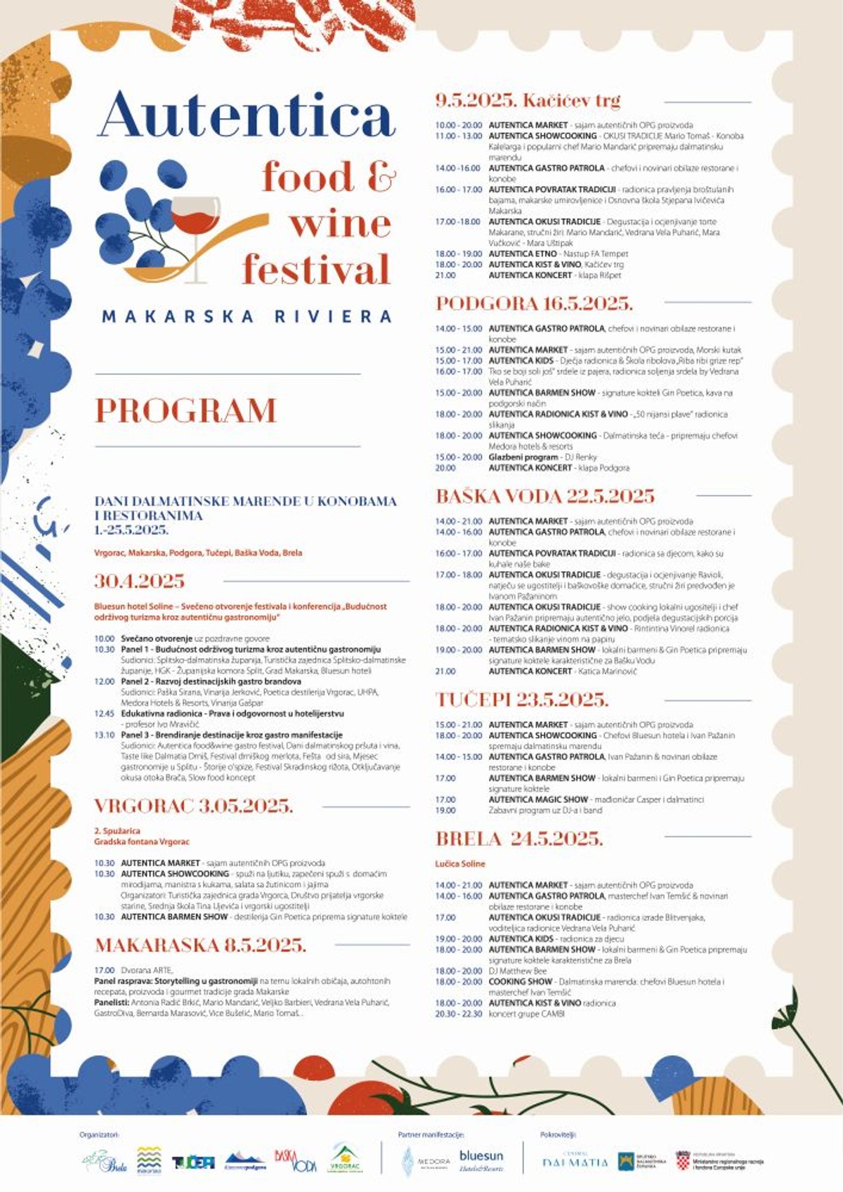 SVIBANJ PREPUN OKUSA NA MAKARSKOJ RIVIJERI Kreće još jedno izdanje Autentica wine & food festivala