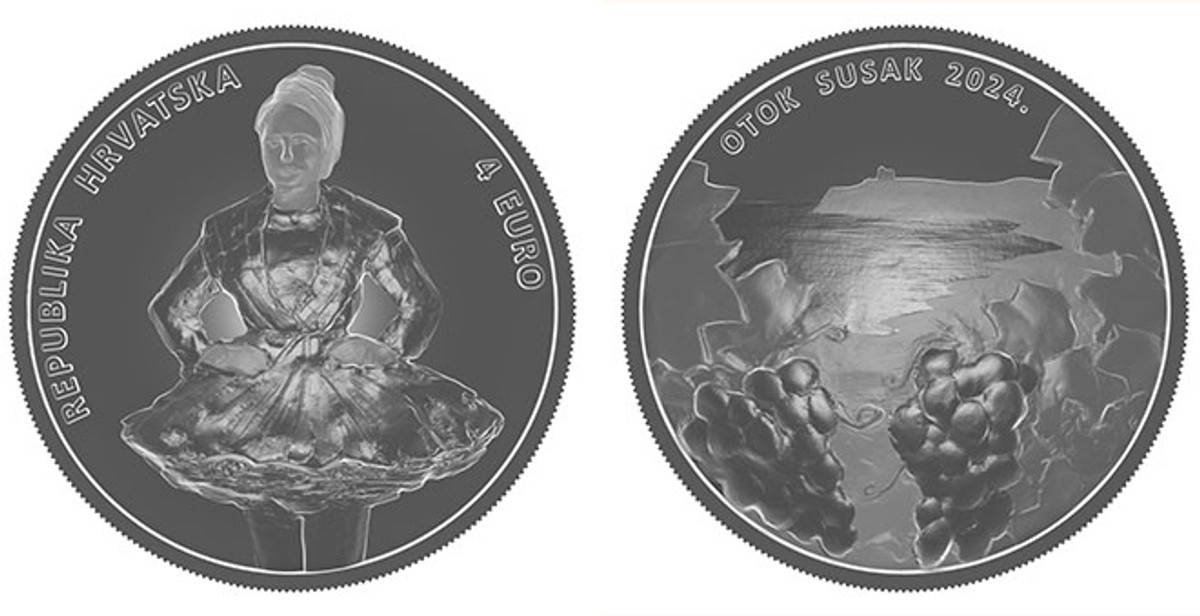Novi kolekcionarski primjerak otkovan u Hrvatskoj kovnici novca posvećen je otoku Susku