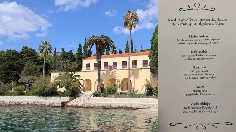 Što se jelo kod Šute u Vili Dalmaciji? Uzvanici su guštali u delicijama, provjerite menu svečanog ručka
