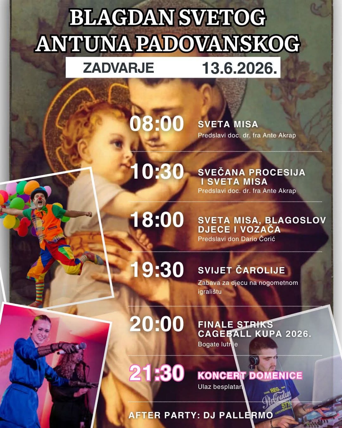 Fešta na blagdan svetog Ante u Zadvarju, nastupa Domenica