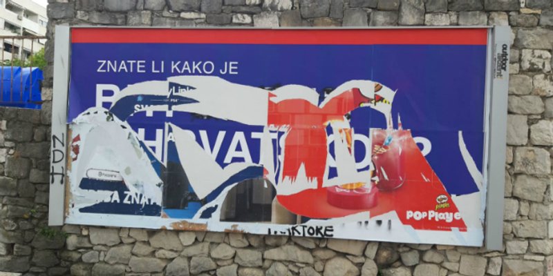 NEMA VIŠE NI USTAŠKIH SIMBOLA, A NI PLAKATA SDSS-a 'Važno je bilo ukloniti neprimjerene i prijeteće poruke, na potezu su stranka ili vlasnik panoa'