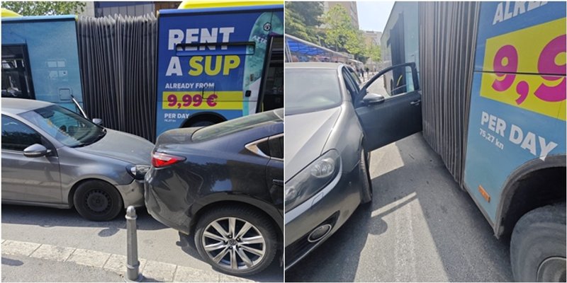 OTVARAO VRATA Sudar auta i Prometovog autobusa zbog parkiranja na stanici