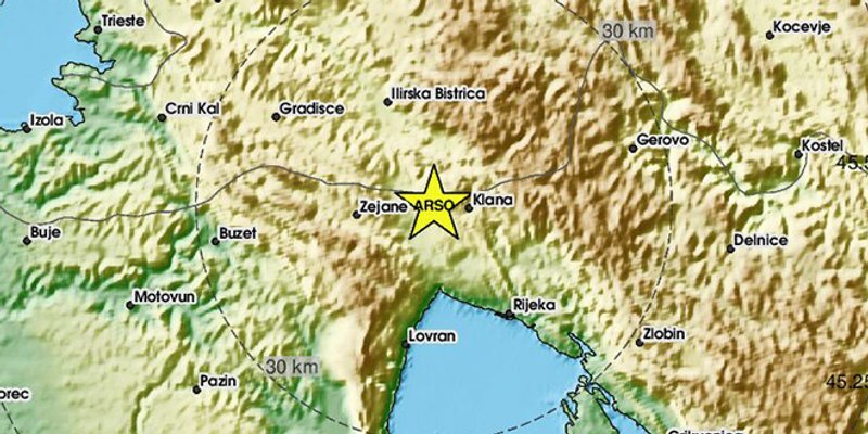 Noćas još tri potresa na riječkom području, građani su uznemireni