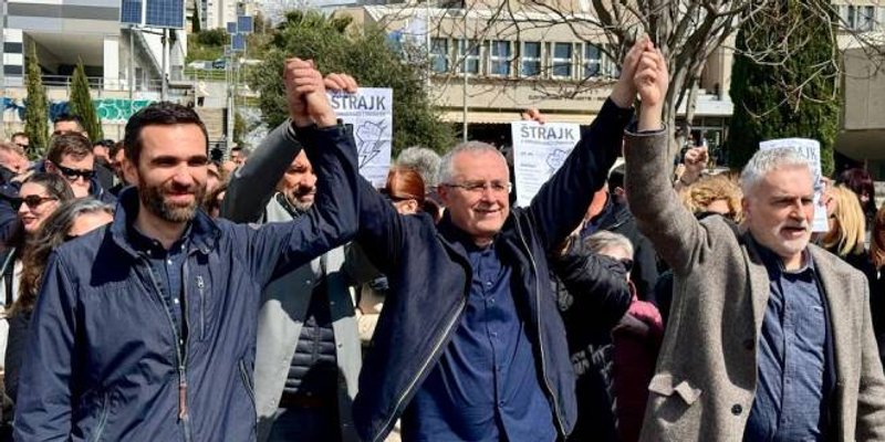 PORUKA IZ SPLITA: 'Štrajk je uspio!' Od Kampusa do osnovnih škola odzvanjao je bunt obrazovanja