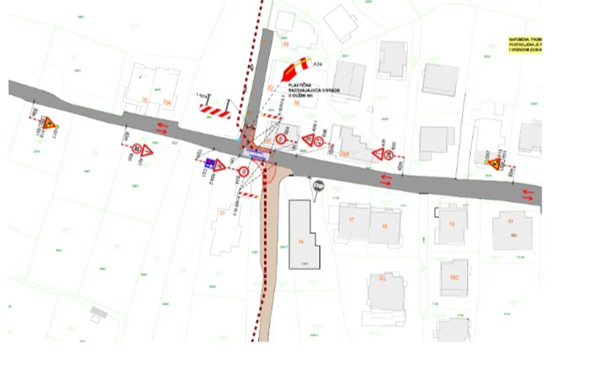 STOBREČ Nova prometna regulacija na Putu Gospe od Mira