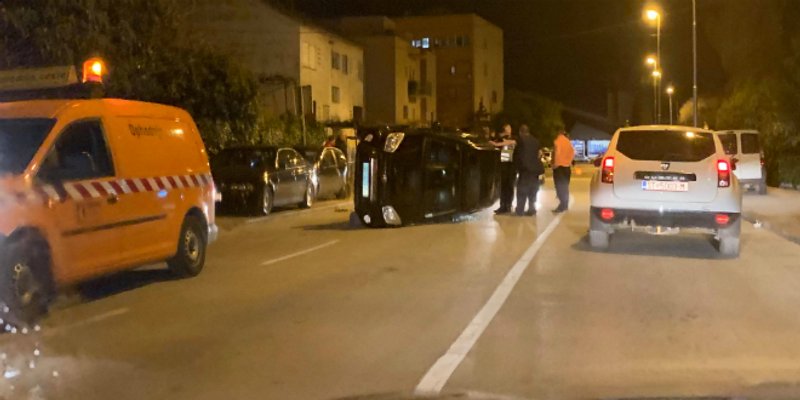 PROMETNA U SPLITU: Automobil završio na boku u Kranjčevićevoj ulici 