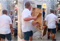 Kašetom mlatio po dječjim kolicima na štekatu restorana