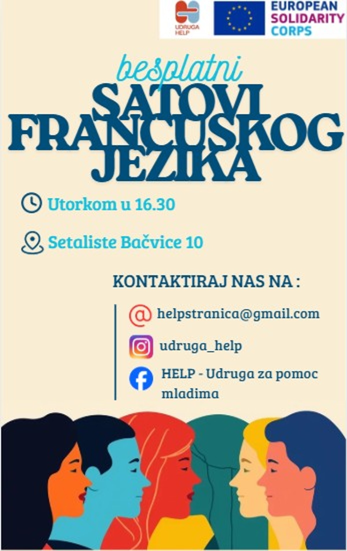 Udruga HELP poziva građane na učenje francuskog jezika uz izvorne govornice i opuštenu atmosferu