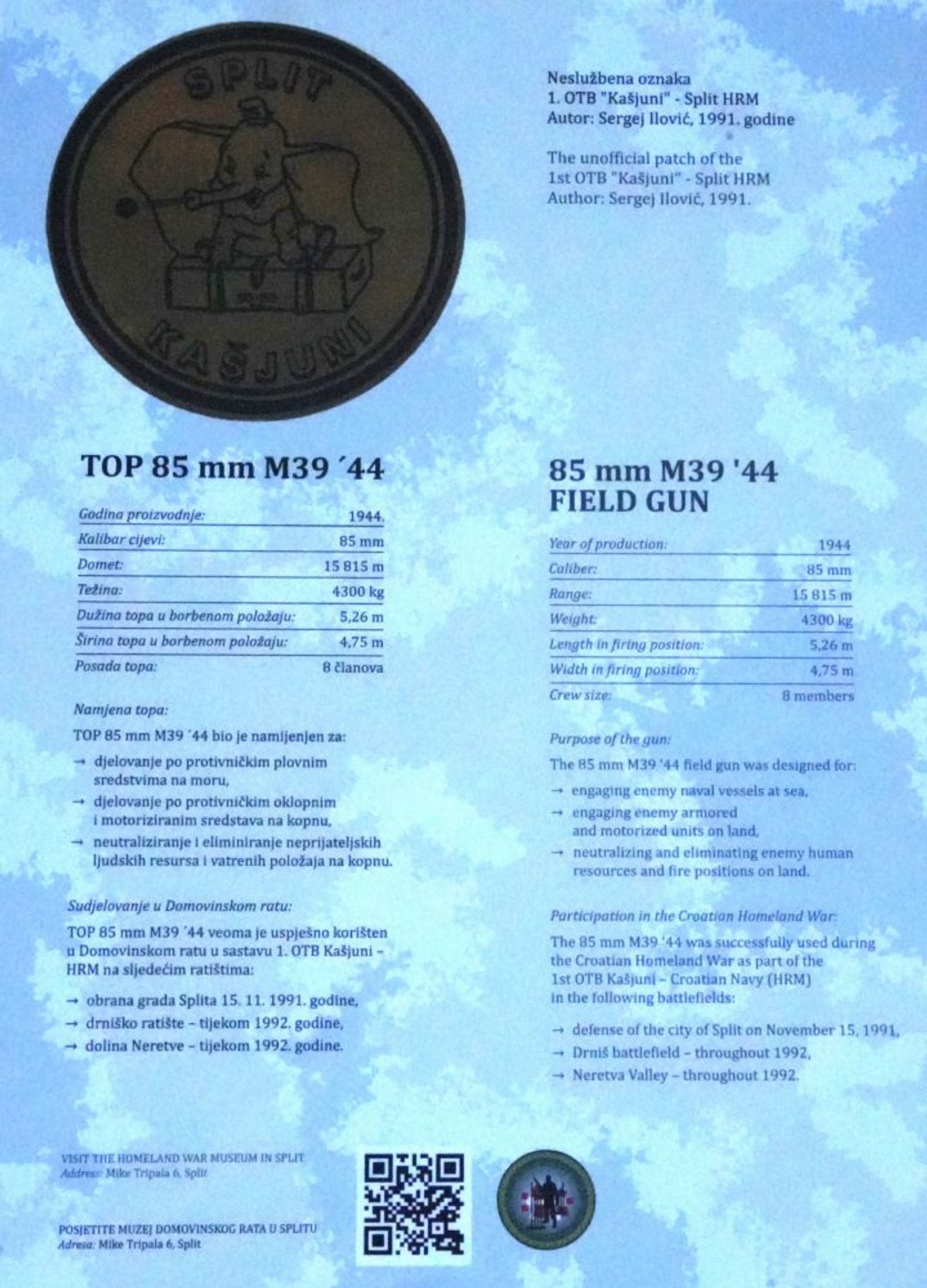 FOTOGALERIJA Na Kašjunima postavljen top iz kojeg je pucano na zloglasni razarač 1991. godine