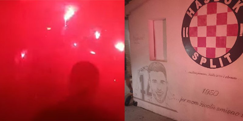 VIDEO SA SPLITA 3: Bakljadom predstavljen mural u čast Marija Vuškovića