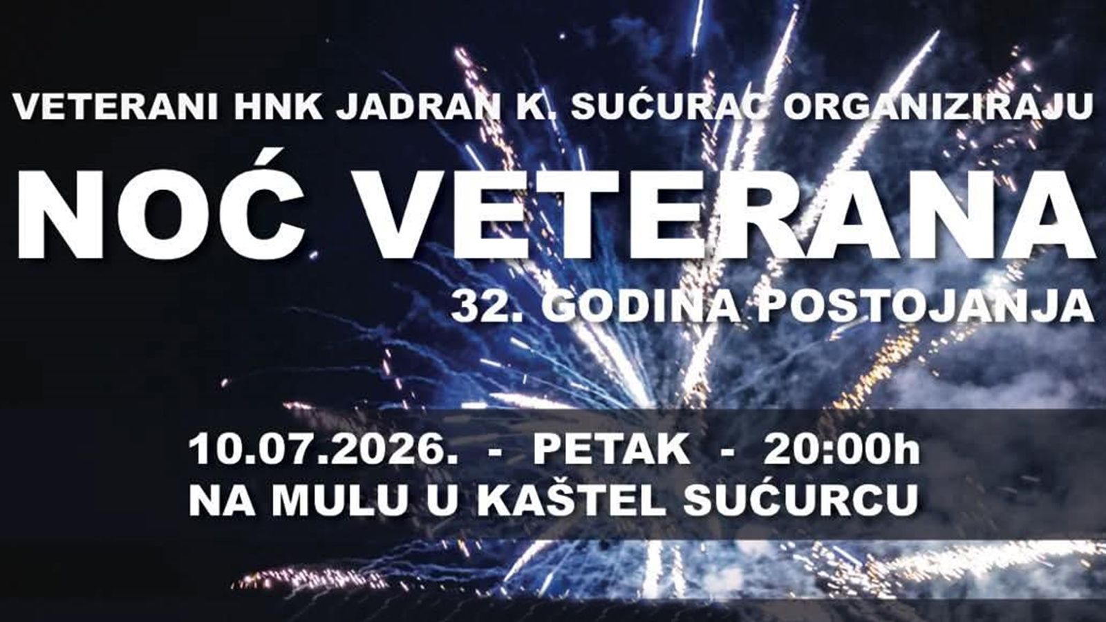 Noć veterana HNK Jadran Kaštel Sućurac u petak na mulu