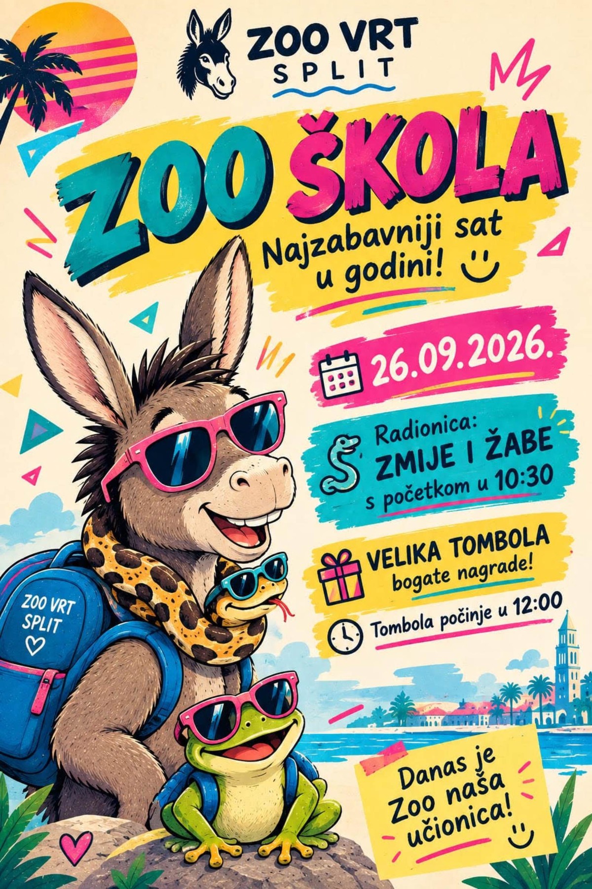 U ZOO vrtu Split radionica 'Zmije i žabe' za djecu stariju od 6 godina