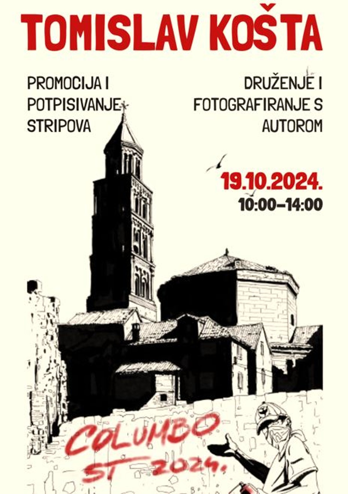 Zadarski strip crtač Tomislav Košta u Striparnici Columbo: Doživite strip umjetnost uživo!