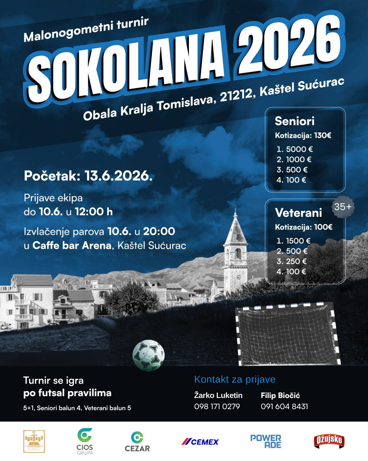 KAŠTEL SUĆURAC: U lipnju Turnir Sokolana
