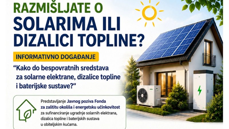 U Prološcu možete saznati kako do bespovratnih sredstava za solarne elektrane i dizalice topline