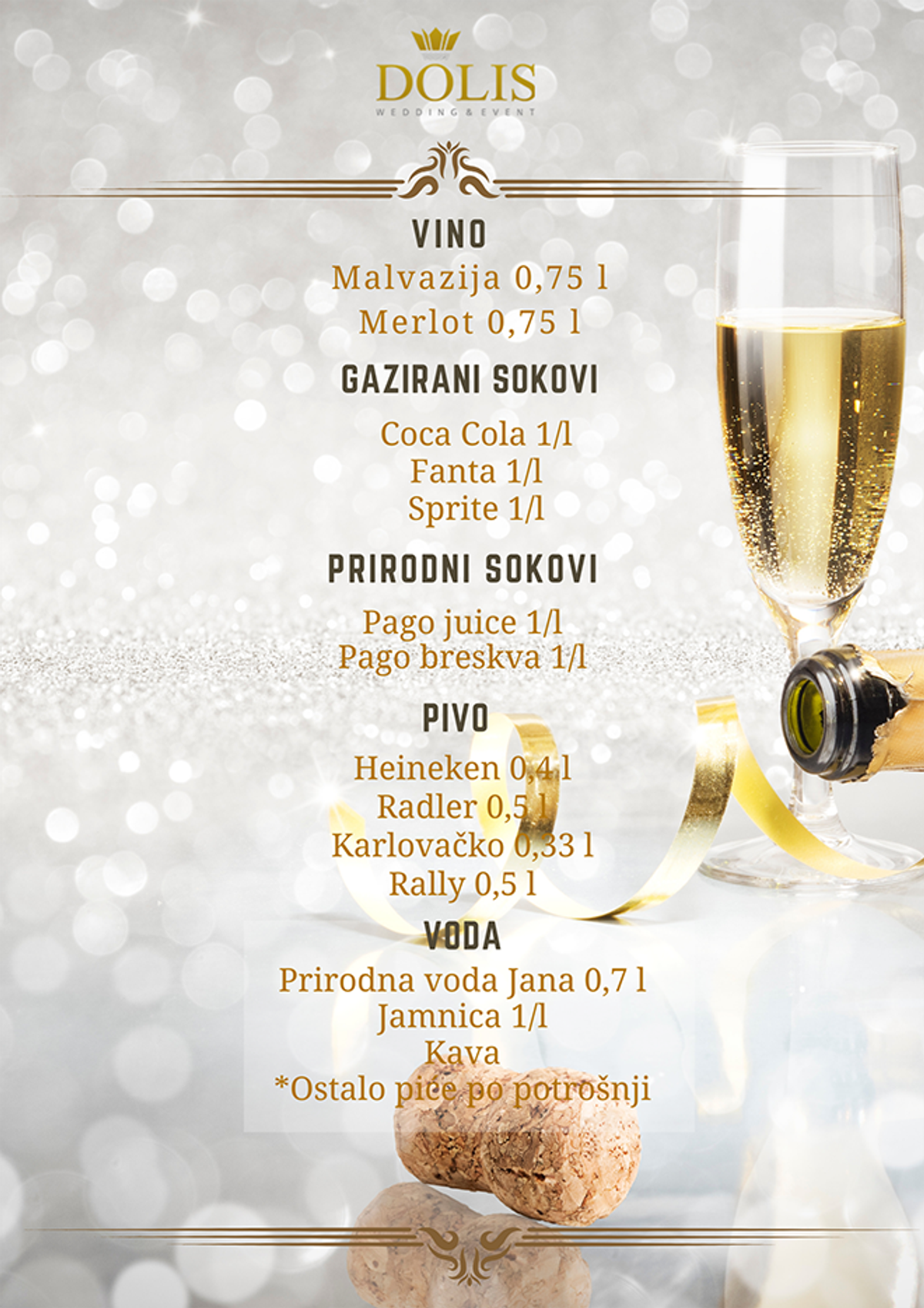 DOČEK 2024. U STAKLENOM PAVILJONU 'IDRA' Dolis organizira ekskluzivnu zabavu, uživajte u sjaju, okusu i zvuku!