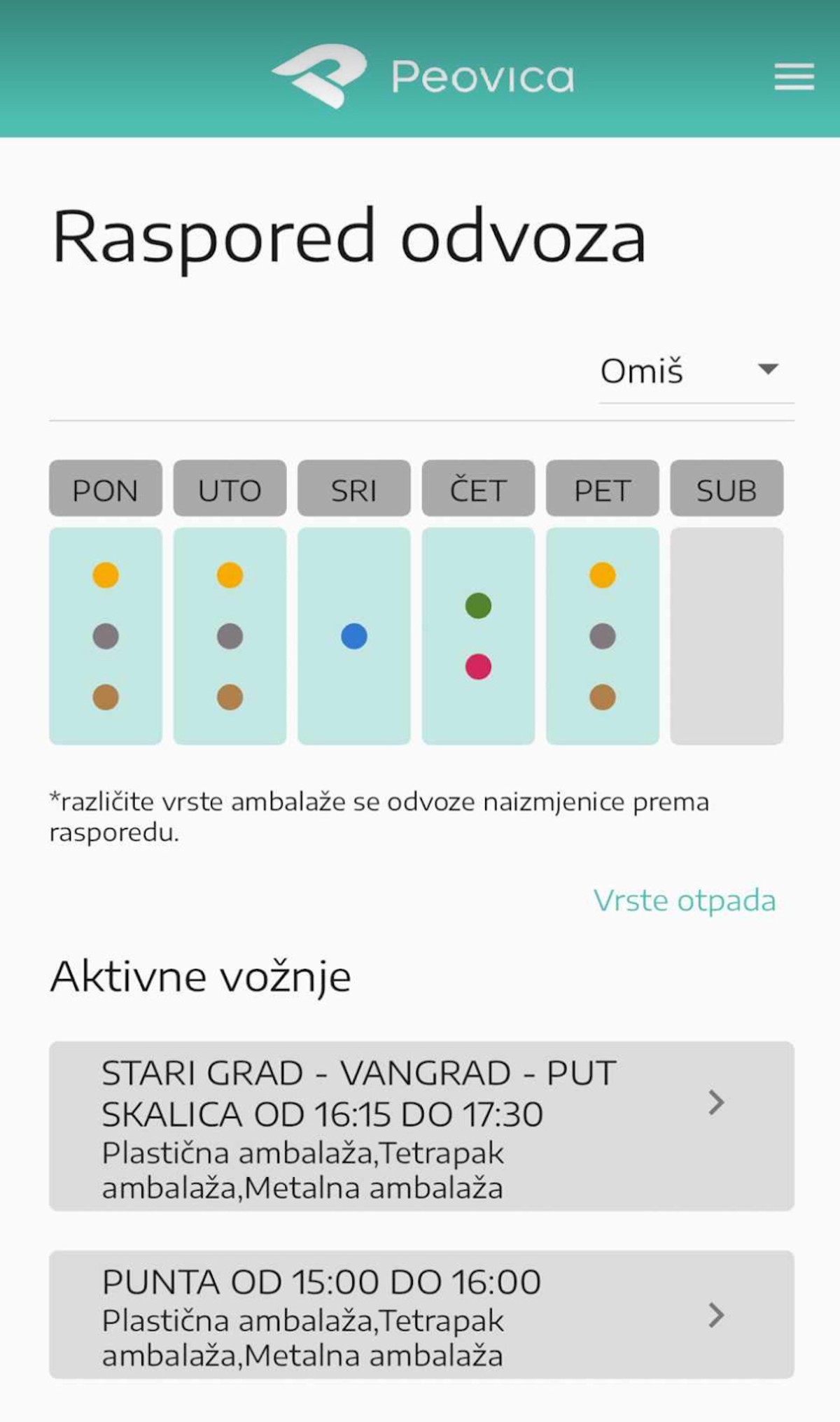 Pilot projekt prikupljanja otpada razbjesnio Omišane: 'Moramo sve svoje obveze prilagoditi kako bi uhvatili kamiončić'