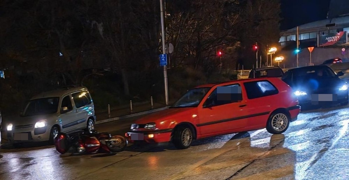 Sudar auta i motocikla u Splitu!