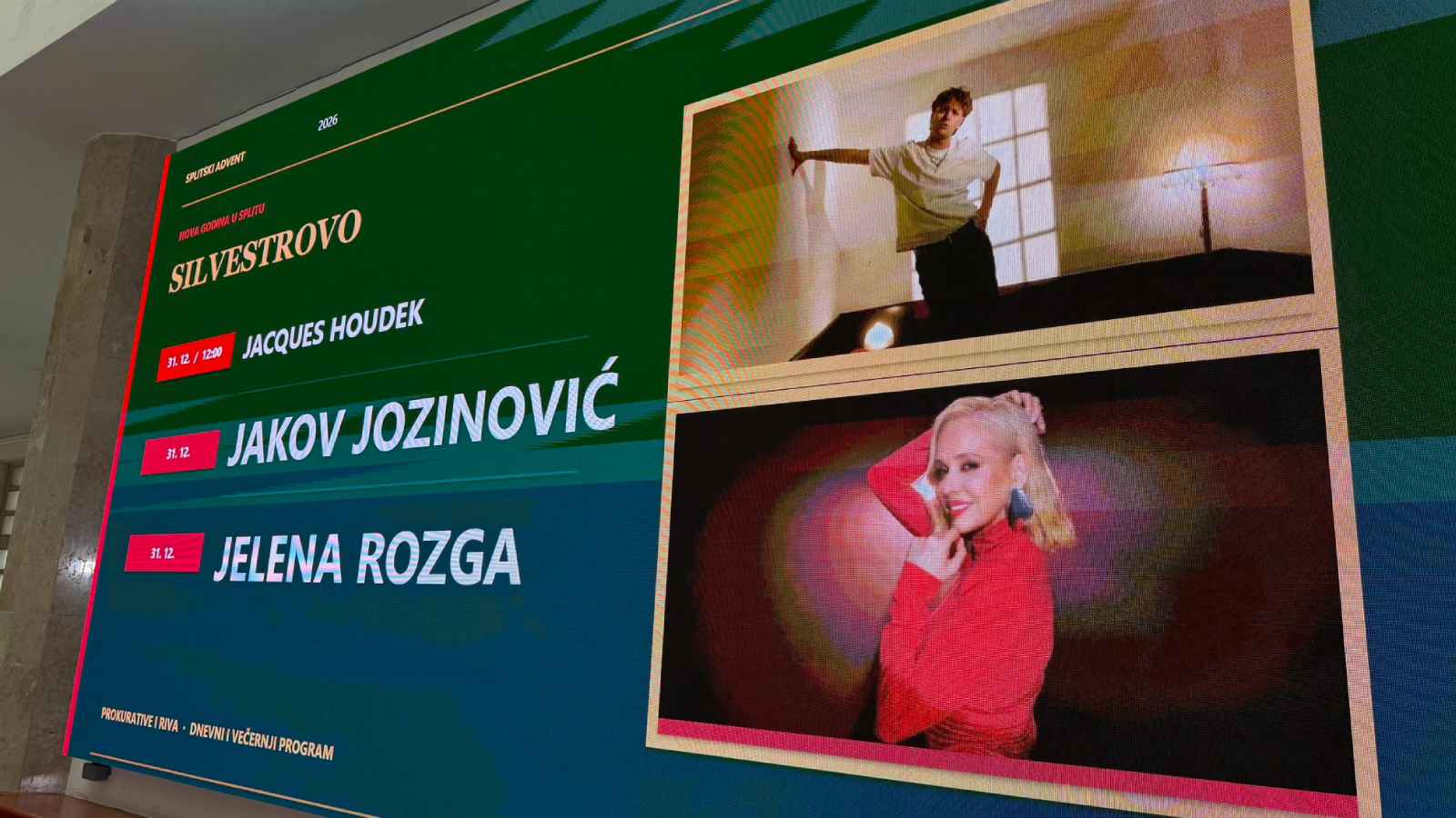 POTVRĐENO Jakov Jozinović i Jelena Rozga uvest će Splićane u Novu godinu!