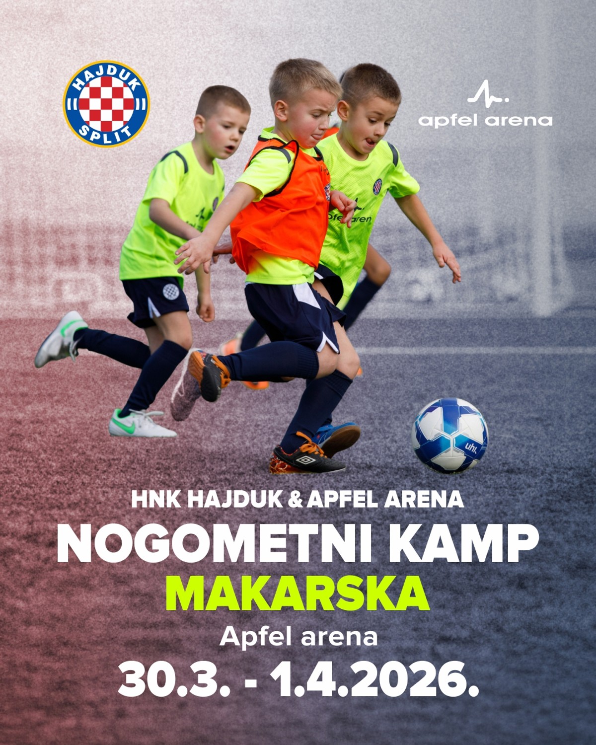 MAKARSKA: HNK Hajduk organizira Nogometni kamp u Apfel Areni