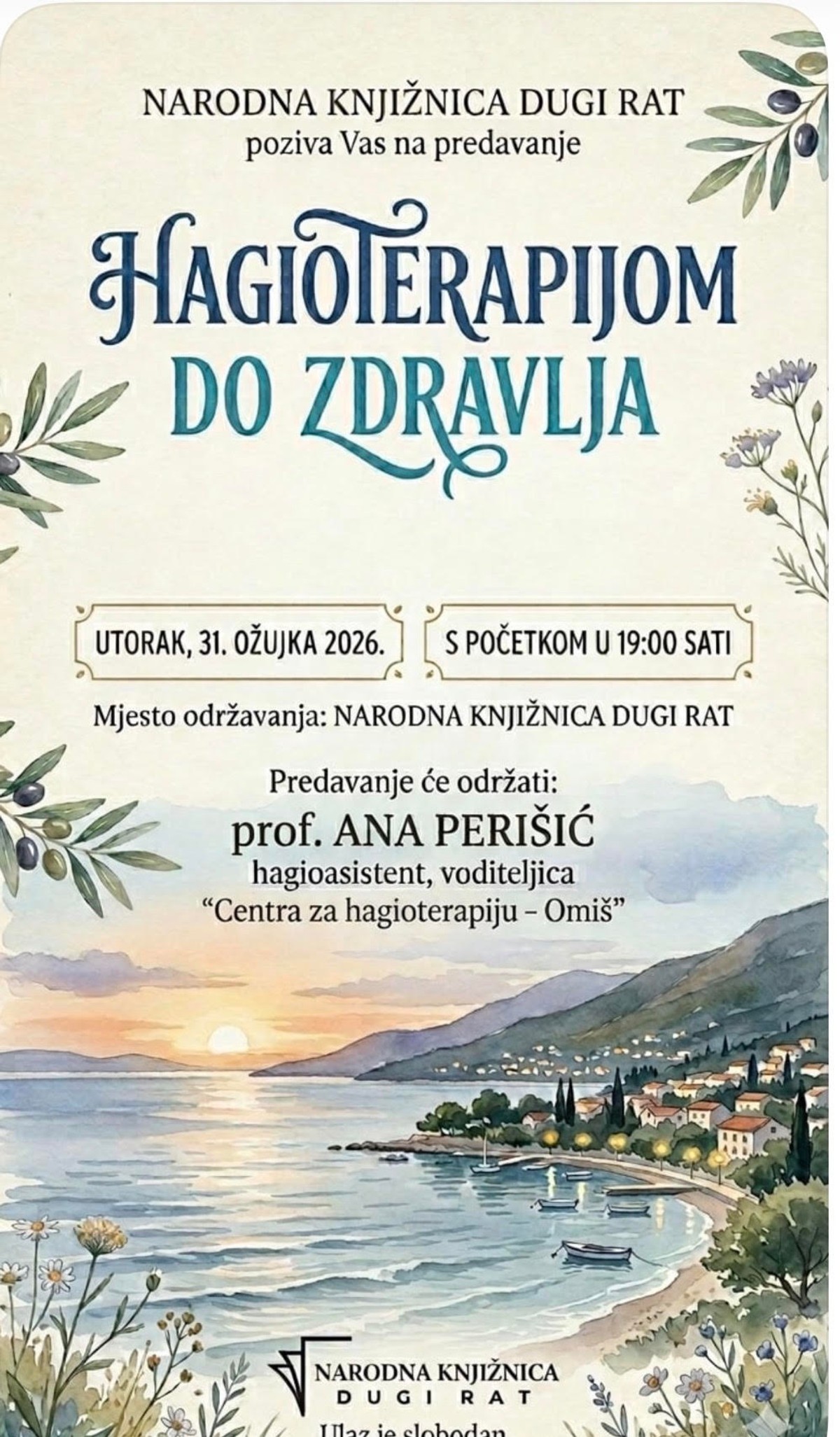 Hagioterapijom do zdravlja u Dugom Ratu