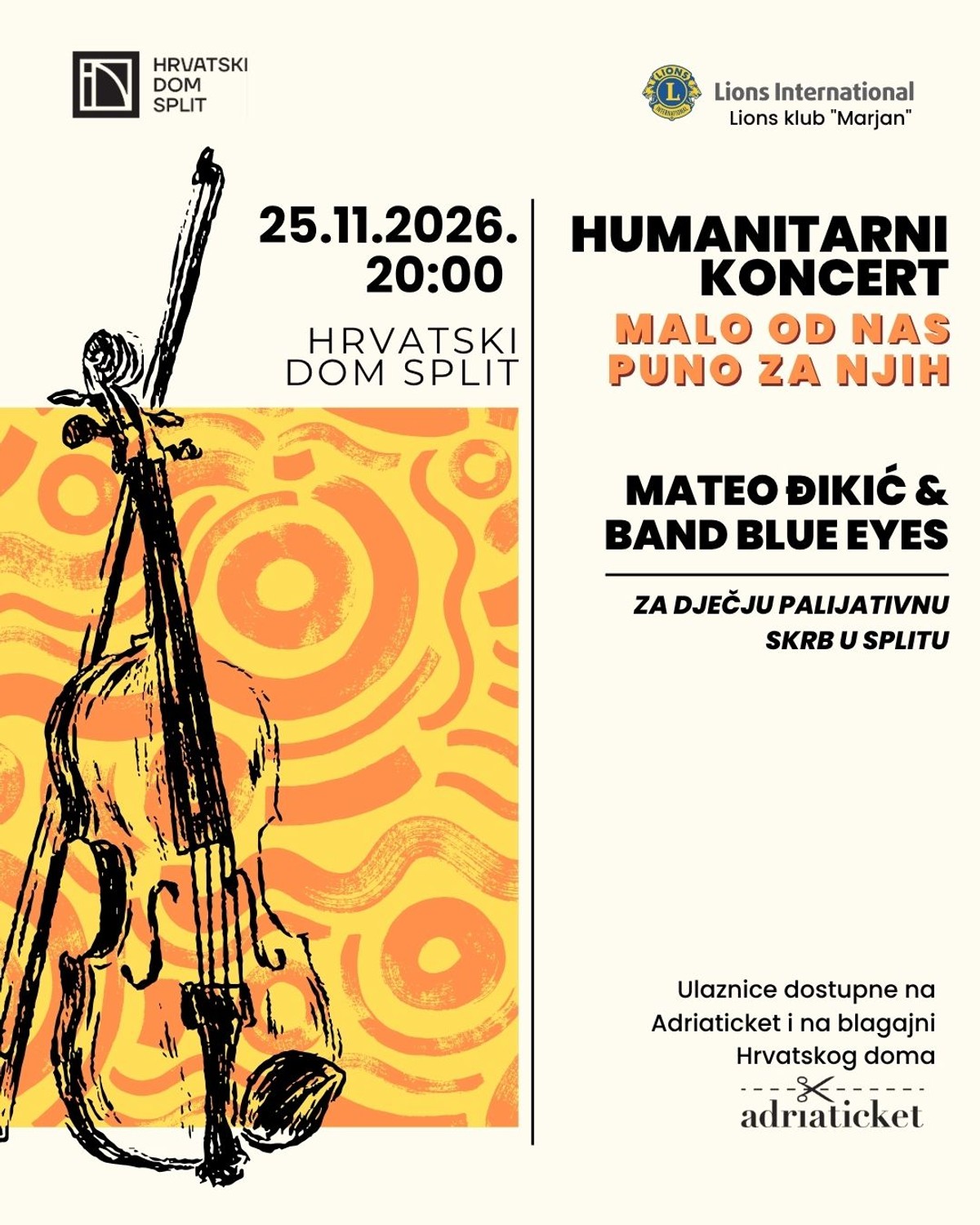 Sprema se koncert u Splitu s ciljem prikupljanja sredstava za dječji palijativni centar, i izvođači se odrekli honorara