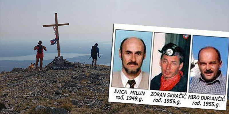 GODIŠNJICA TRAGEDIJE NA VELEBITU Prije 15 godina stradali su Miro Duplančić, Zoran Skračić i Ivo Milun