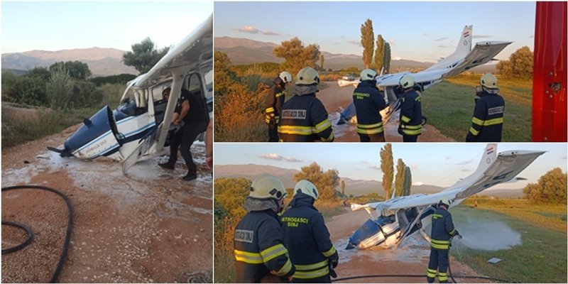 EVO ŠTO SE DOGODILO NA AERODROMU U SINJU 'Cessna je izgubila pogon nakon polijetanja, pilot ju je pokušao spustiti i zapeo krilom za stablo'