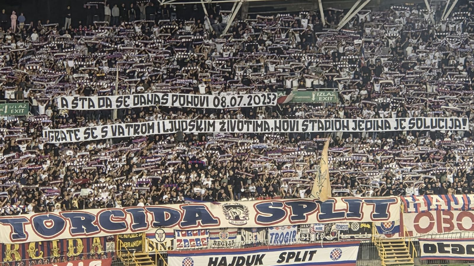 Torcida podigla poruku: Novi stadion jedina je solucija!