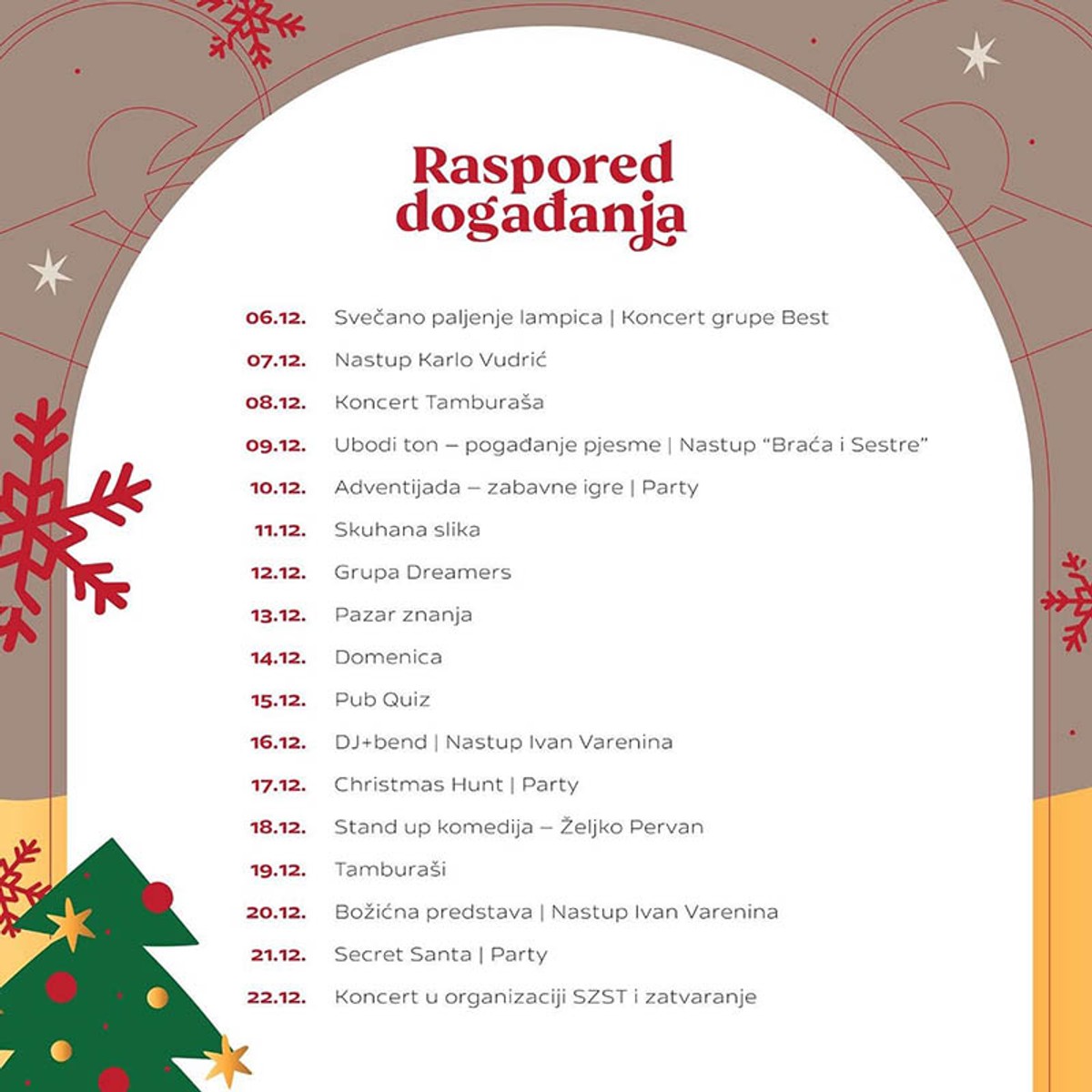 BESPLATAN ULAZ Počeo je Advent na Kampusu, provjerite program!