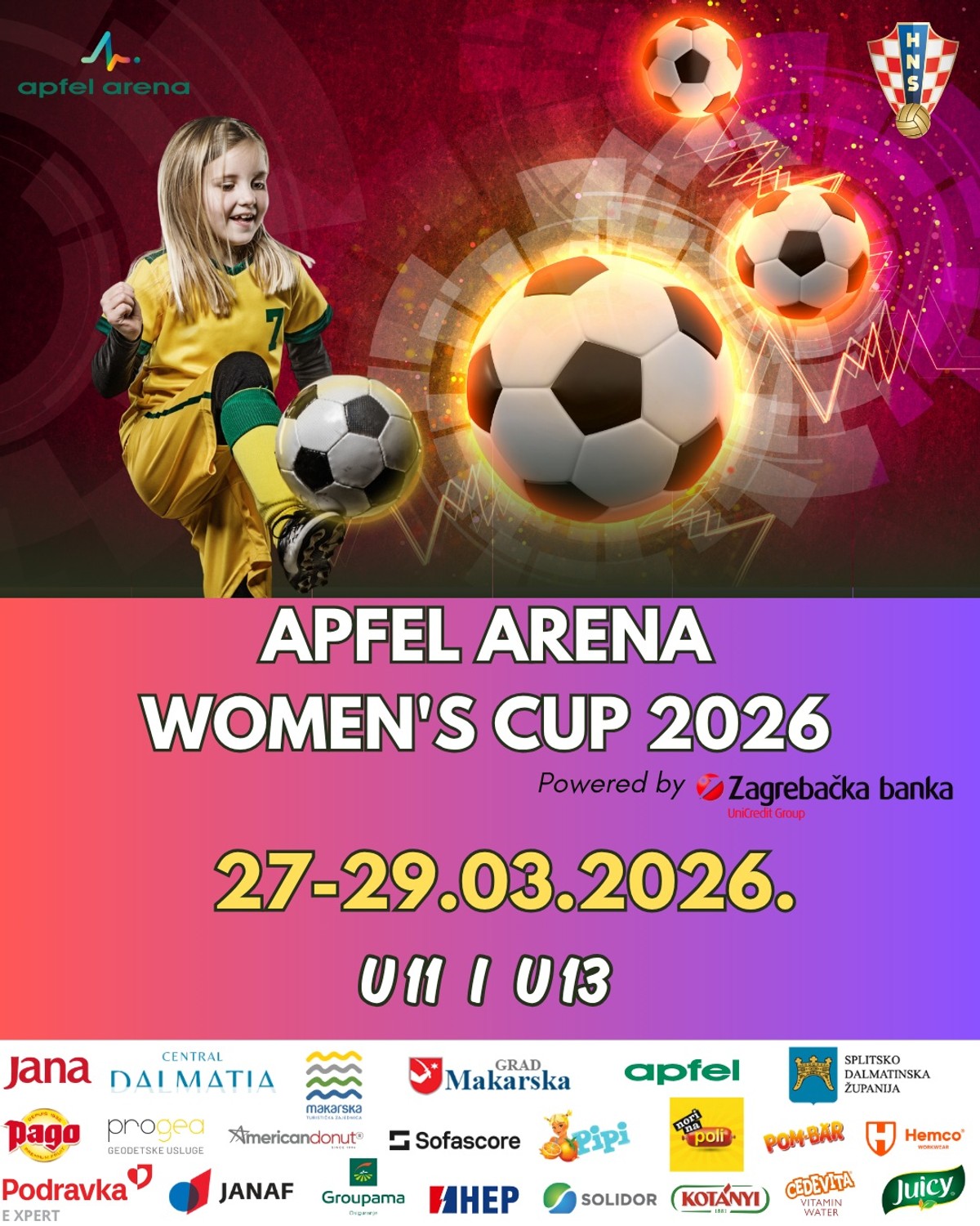 Apfel Arena Women’s Cup 2026: Turnir mladih nogometnih nada