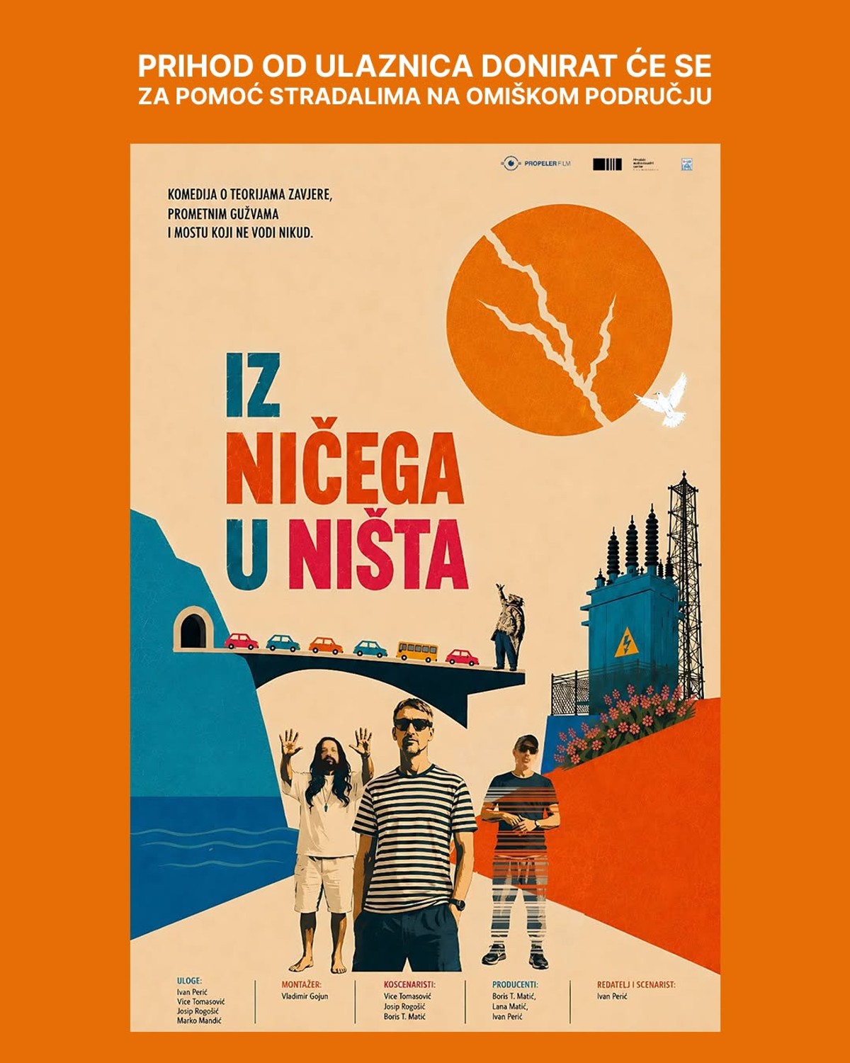 Ljetno kino Bačvice večeras uz Omiš: Prihod od projekcije filma 'Iz ničega u ništa' stanovnicima opožarenog područja