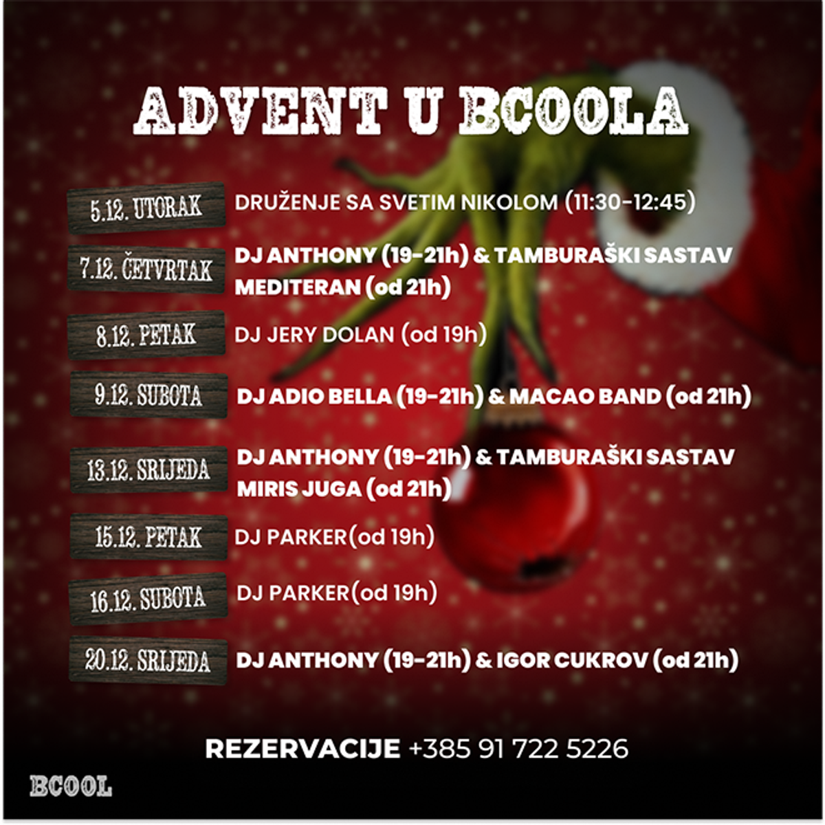 Adventski ugođaj u B-Coolu