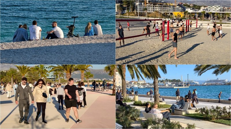 FOTOGALERIJA Splitska riva i plaže konačno oživjele - proljeće stiglo u grad svetog Duje