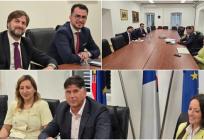 Ministar financija Tomislav Ćorić na radnom sastanku s imotskim gradonačelnikom Lukom Kolovratom