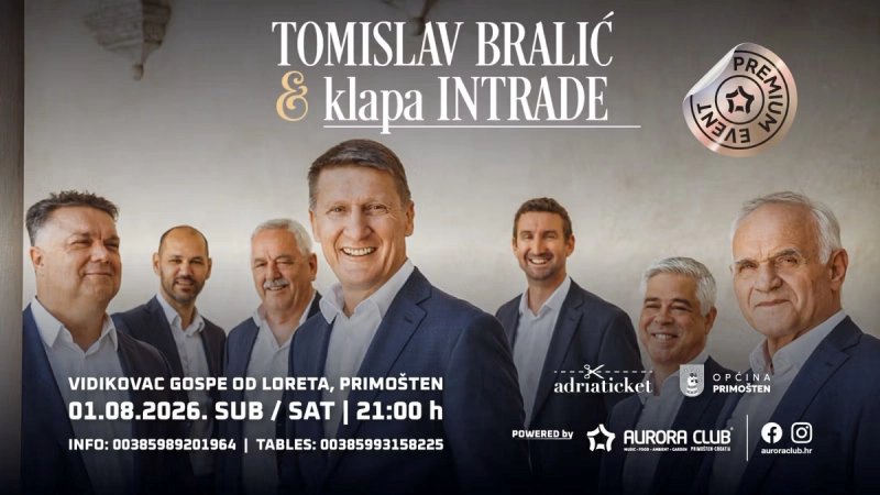 Tomislav Bralić i Intrade na naljepšoj pozornici na Jadranu, donosimo detalje