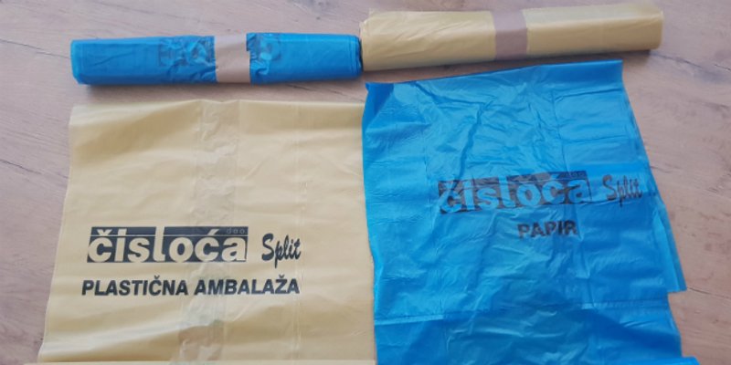 ODVOJENO PRIKUPLJANJE Čistoća dijeli građanima plave i žute vrećice