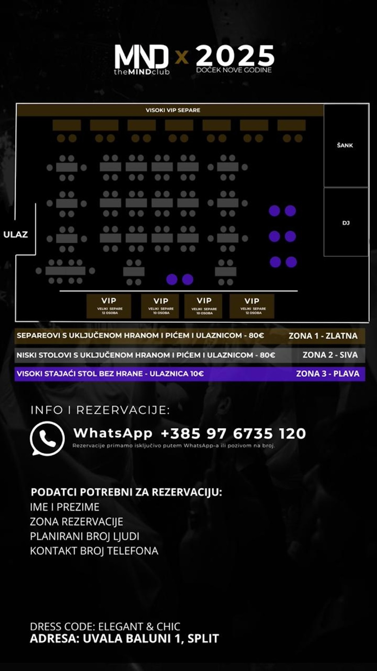 Najbolji doček Nove godine na poznatoj splitskoj lokaciji - The Mind!